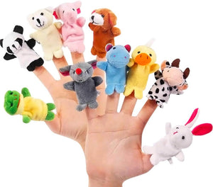 Conjunto de Animais Fantoches de Dedo Yeaphy