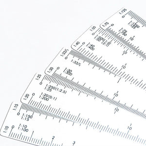 Multifunctional Fan Shaped Scale Ruler