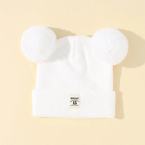 Gorro de Lã Tricotado com Orelhinhas para Bebês - Loja Mimoslife