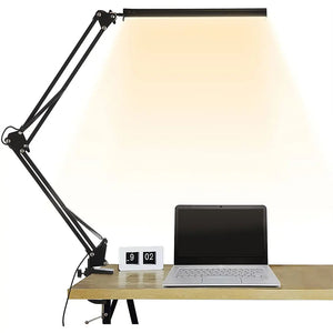 Articulated LED Table Lamp with Clip and Dimming