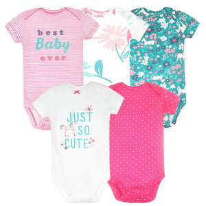 Body de bebê em algodão - Conjunto com 5 peças - Loja Mimoslife
