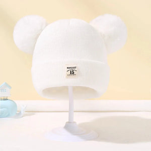 Gorro de Lã Tricotado com Orelhinhas para Bebês - Loja Mimoslife