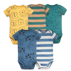 Body de bebê em algodão - Conjunto com 5 peças - Loja Mimoslife