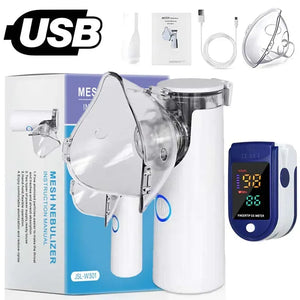 Nebulizador Portátil com Oxímetro de Pulso para Dedo - Loja Mimoslife
