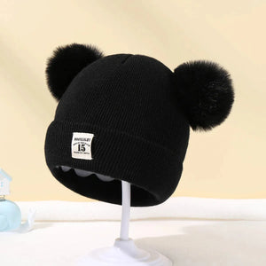 Gorro de Lã Tricotado com Orelhinhas para Bebês - Loja Mimoslife