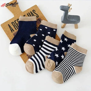 Pares de meias para bebês Conjunto com 5 Peças - Loja Mimoslife