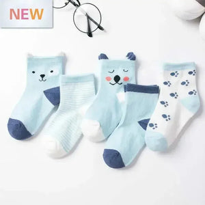 Pares de meias para bebês Conjunto com 5 Peças - Loja Mimoslife