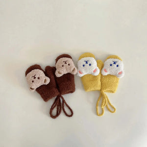 Luvas de Bebê com Urso de Desenho Animado - Loja Mimoslife