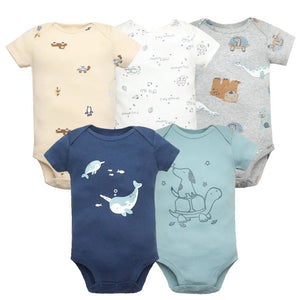 Body de bebê em algodão - Conjunto com 5 peças - Loja Mimoslife