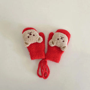 Luvas de Bebê com Urso de Desenho Animado - Loja Mimoslife