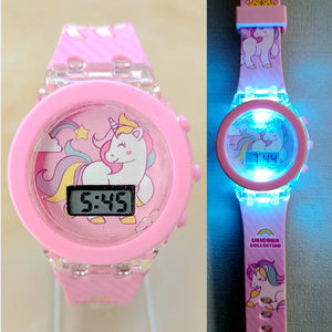 Children's Digital Watch with Colorful LED Light