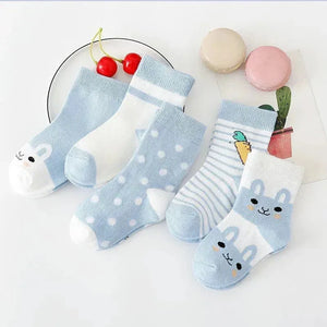 Pares de meias para bebês Conjunto com 5 Peças - Loja Mimoslife