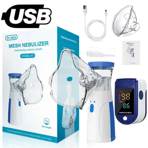 Nebulizador Portátil com Oxímetro de Pulso para Dedo - Loja Mimoslife