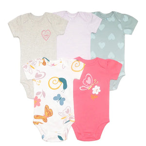 Body de bebê em algodão - Conjunto com 5 peças - Loja Mimoslife