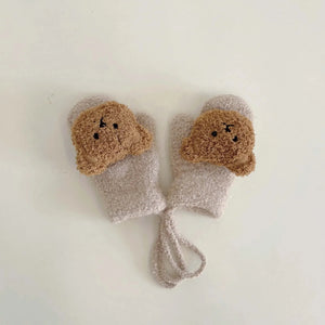 Luvas de Bebê com Urso de Desenho Animado - Loja Mimoslife