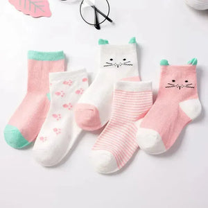 Pares de meias para bebês Conjunto com 5 Peças - Loja Mimoslife