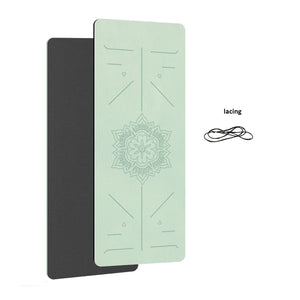 Non-Slip TPE Yoga Mat with Posing Guide
