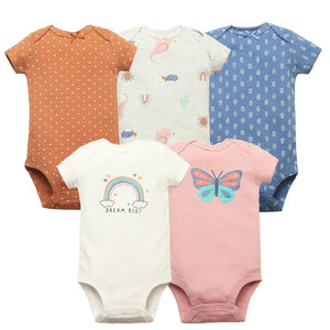 Body de bebê em algodão - Conjunto com 5 peças - Loja Mimoslife