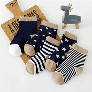 Pares de meias para bebês Conjunto com 5 Peças - Loja Mimoslife
