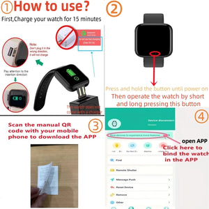 Smartwatch D13 116 with Heart Rate Monitor and Music