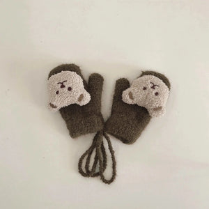 Luvas de Bebê com Urso de Desenho Animado - Loja Mimoslife